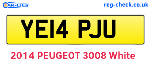 YE14PJU are the vehicle registration plates.