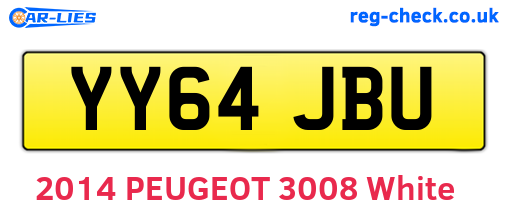YY64JBU are the vehicle registration plates.