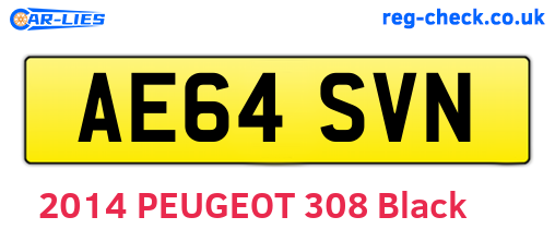 AE64SVN are the vehicle registration plates.