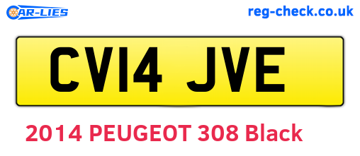 CV14JVE are the vehicle registration plates.