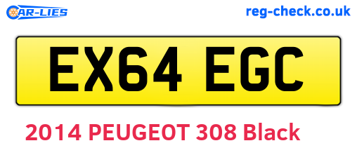 EX64EGC are the vehicle registration plates.