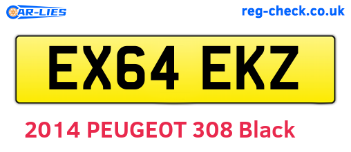 EX64EKZ are the vehicle registration plates.