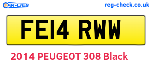 FE14RWW are the vehicle registration plates.