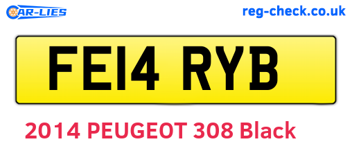 FE14RYB are the vehicle registration plates.