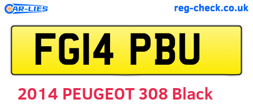 FG14PBU are the vehicle registration plates.