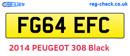 FG64EFC are the vehicle registration plates.