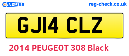GJ14CLZ are the vehicle registration plates.