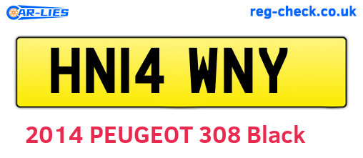 HN14WNY are the vehicle registration plates.