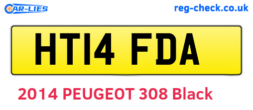 HT14FDA are the vehicle registration plates.