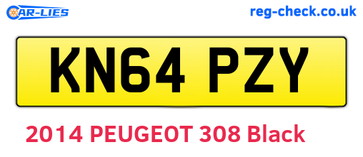 KN64PZY are the vehicle registration plates.