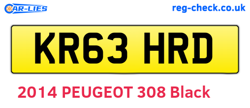 KR63HRD are the vehicle registration plates.