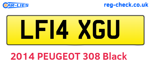 LF14XGU are the vehicle registration plates.