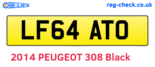 LF64ATO are the vehicle registration plates.