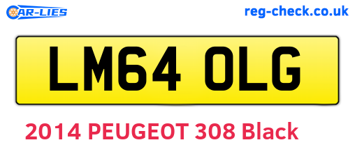 LM64OLG are the vehicle registration plates.