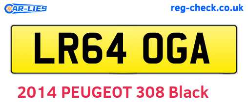 LR64OGA are the vehicle registration plates.