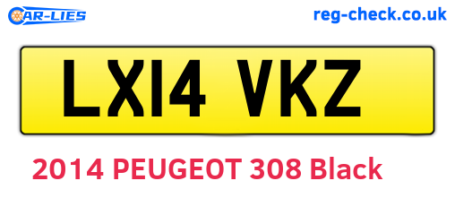 LX14VKZ are the vehicle registration plates.