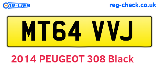 MT64VVJ are the vehicle registration plates.