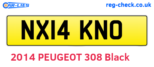 NX14KNO are the vehicle registration plates.