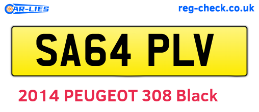 SA64PLV are the vehicle registration plates.