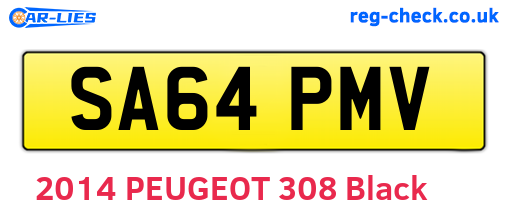 SA64PMV are the vehicle registration plates.