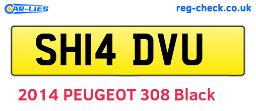 SH14DVU are the vehicle registration plates.