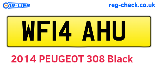 WF14AHU are the vehicle registration plates.