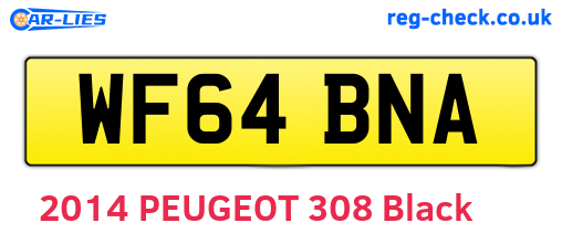 WF64BNA are the vehicle registration plates.