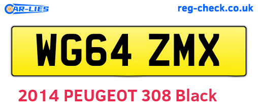WG64ZMX are the vehicle registration plates.