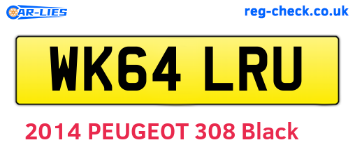 WK64LRU are the vehicle registration plates.