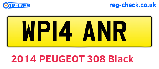 WP14ANR are the vehicle registration plates.