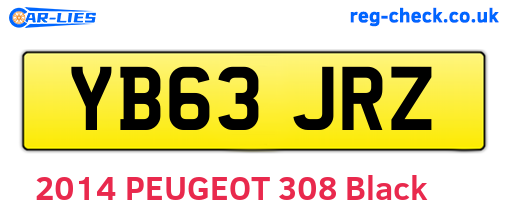 YB63JRZ are the vehicle registration plates.