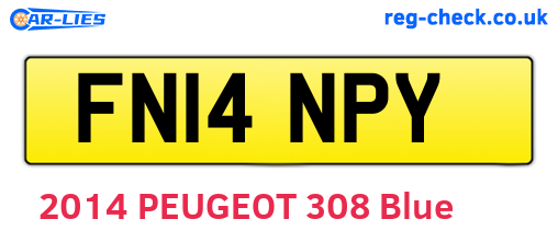 FN14NPY are the vehicle registration plates.