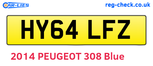 HY64LFZ are the vehicle registration plates.