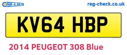 KV64HBP are the vehicle registration plates.