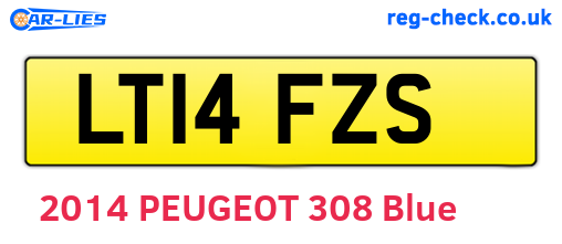 LT14FZS are the vehicle registration plates.