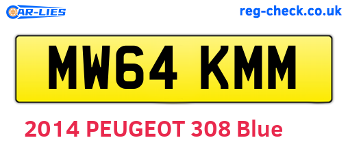 MW64KMM are the vehicle registration plates.
