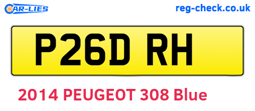 P26DRH are the vehicle registration plates.