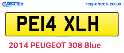 PE14XLH are the vehicle registration plates.