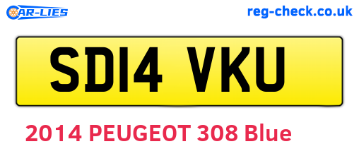 SD14VKU are the vehicle registration plates.