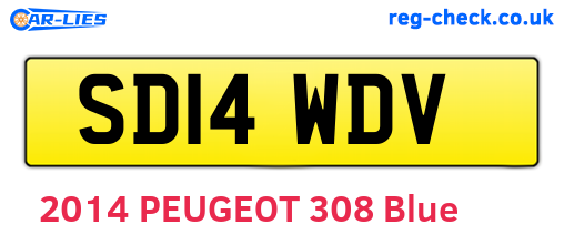 SD14WDV are the vehicle registration plates.