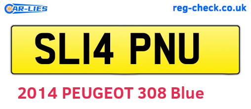 SL14PNU are the vehicle registration plates.