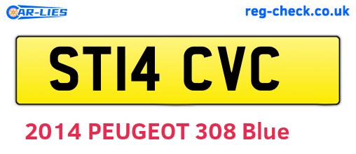 ST14CVC are the vehicle registration plates.