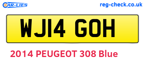 WJ14GOH are the vehicle registration plates.