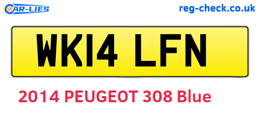 WK14LFN are the vehicle registration plates.