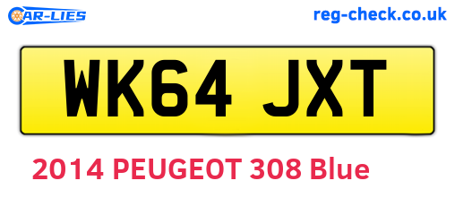 WK64JXT are the vehicle registration plates.