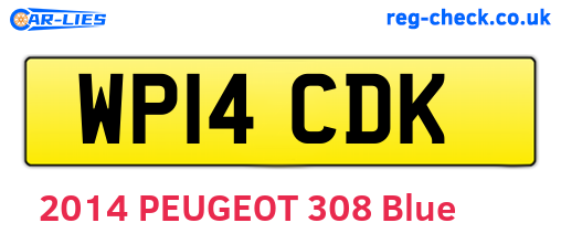 WP14CDK are the vehicle registration plates.