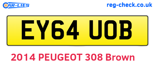 EY64UOB are the vehicle registration plates.