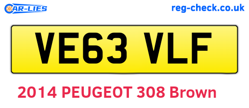 VE63VLF are the vehicle registration plates.
