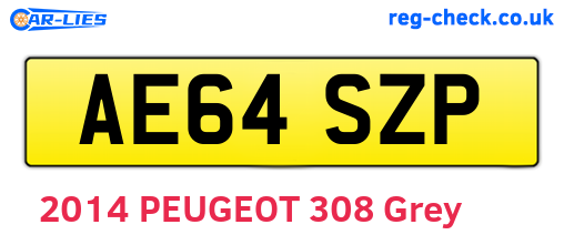 AE64SZP are the vehicle registration plates.