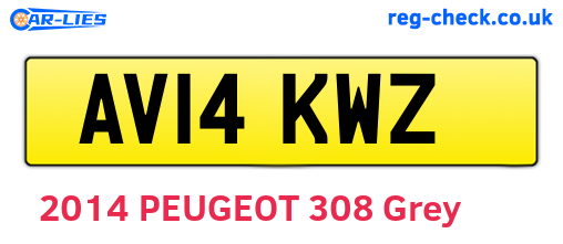 AV14KWZ are the vehicle registration plates.